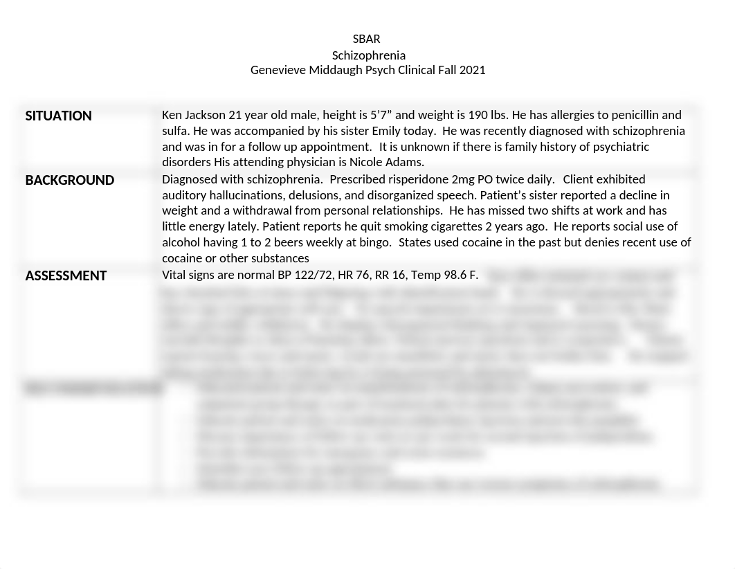 SBAR schizophrenia G. Middaugh.docx_d973anoseam_page1