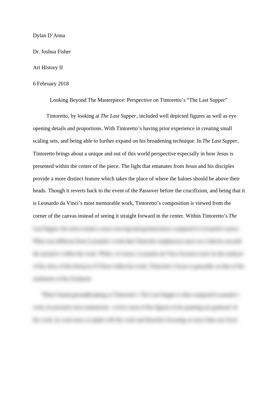 Looking Beyond The Masterpiece Perspective on Tintoretto's The Last Supper.docx_d9765a7m073_page1