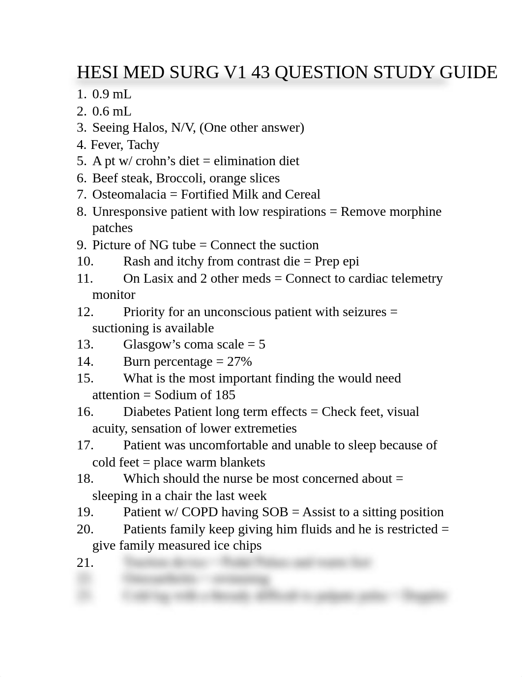 HESI MED SURG V1 43 QUESTION STUDY__  GUIDE.docx_d97838lbolg_page1