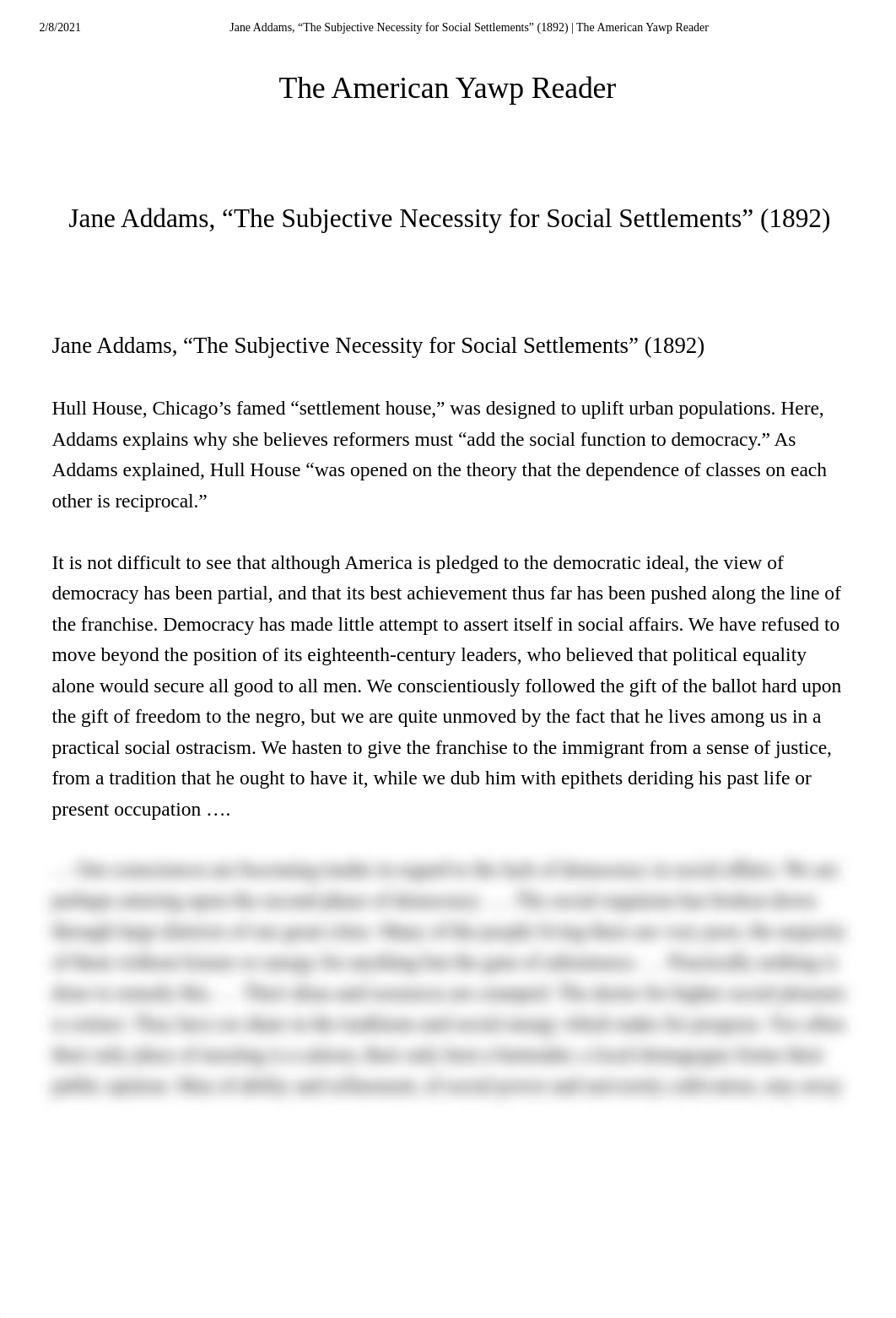 Jane Addams, "The Subjective Necessity for Social Settlements" (1892).pdf_d97hjk4iiup_page1