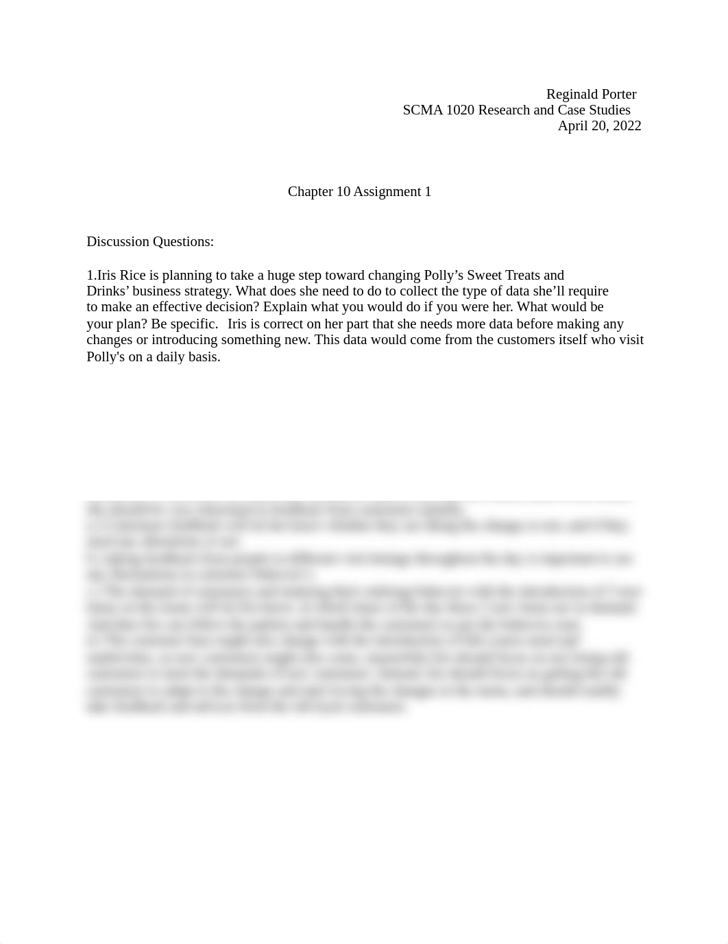 PORTER R SCMA 1020_ CHAPTER 10 ASSIGNMENT 1.docx_d98sdvrsncn_page1