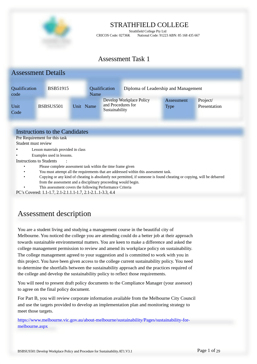 BSBSUS501 Dev Workplace Policy_Proce_Sus.AT1.V3.1.docx_d98wexua8mg_page1