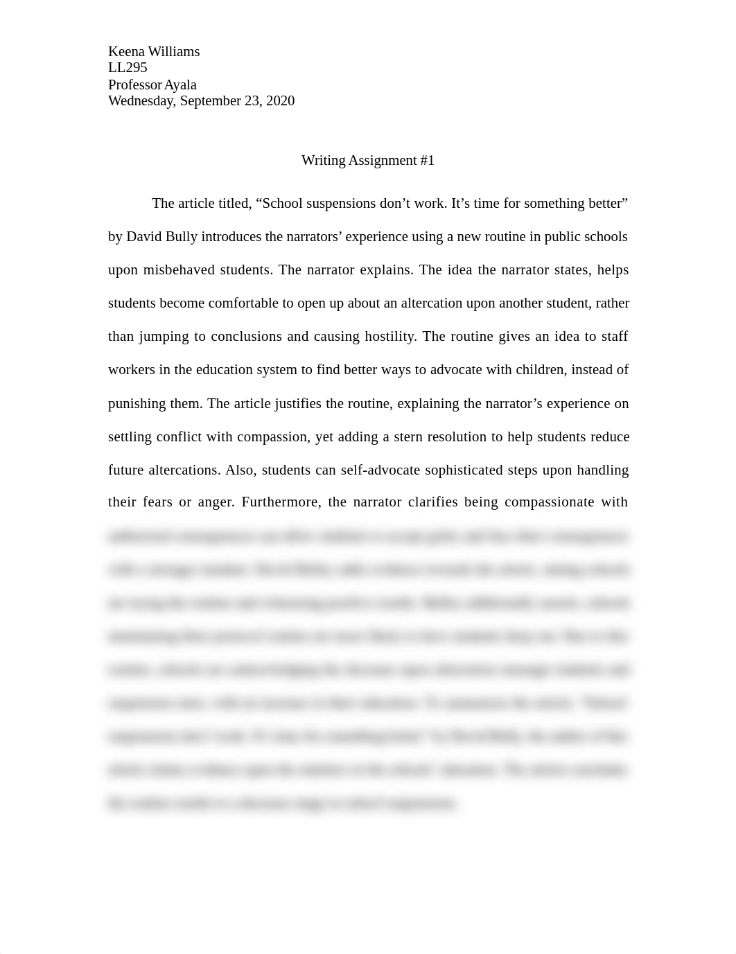 Writing Assignment #1 - Keena Williams.docx_d98xww5lji2_page1