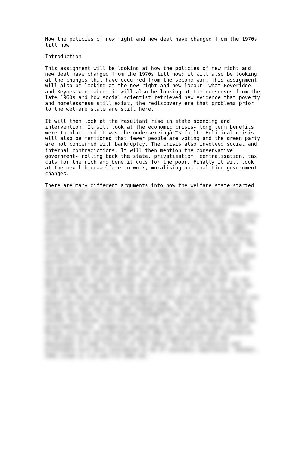 How the policies of new right and new deal have changed from the 1970s till now  essay.doc_d990419c48f_page1