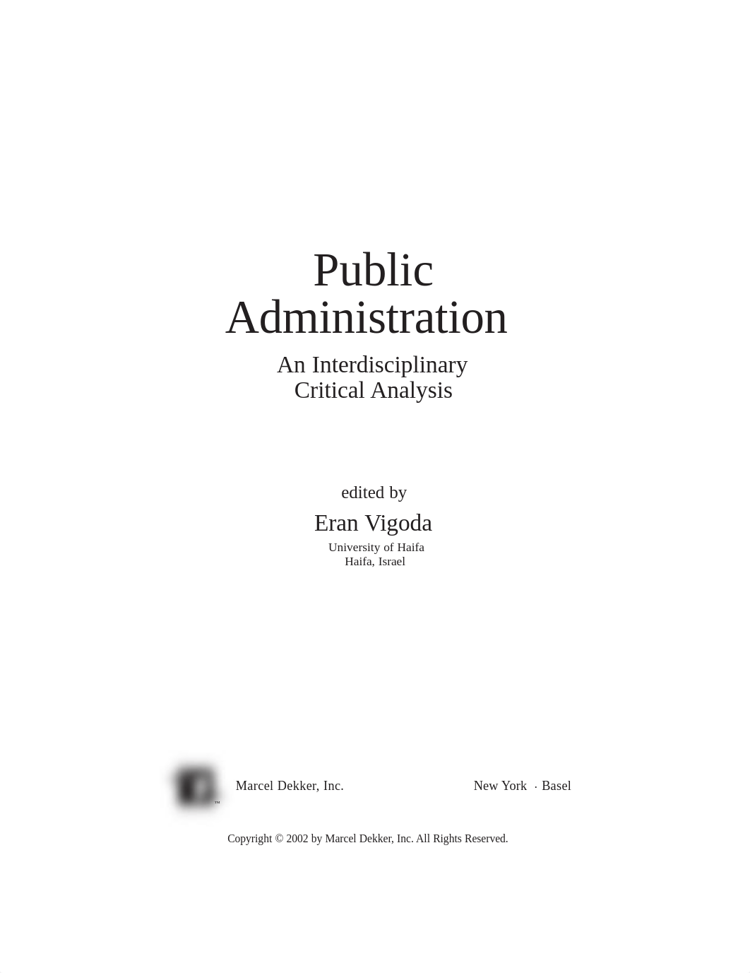 PUBLIC POLICY (Public Administration and public policy 99) Public Administration An Interdiscipli.pd_d997b0gtycu_page2