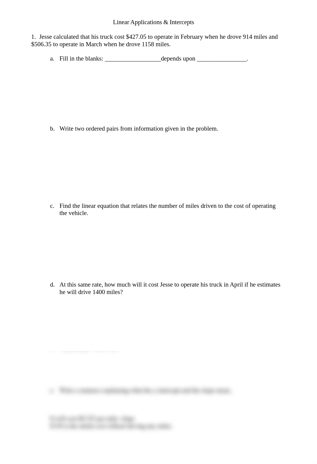 Linear Applications & Intercepts.doc_d99fyf3bt99_page1