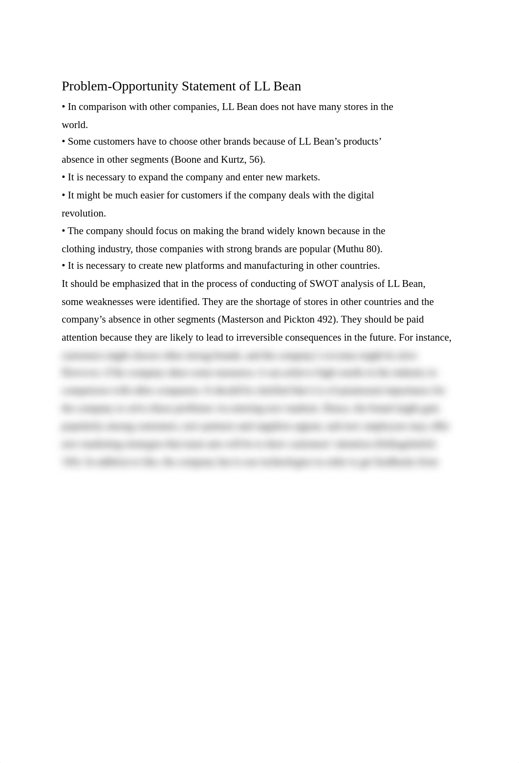 BUA 330 Problem-Opportunity Statement of LL Bean.docx_d99ghagf8ed_page1