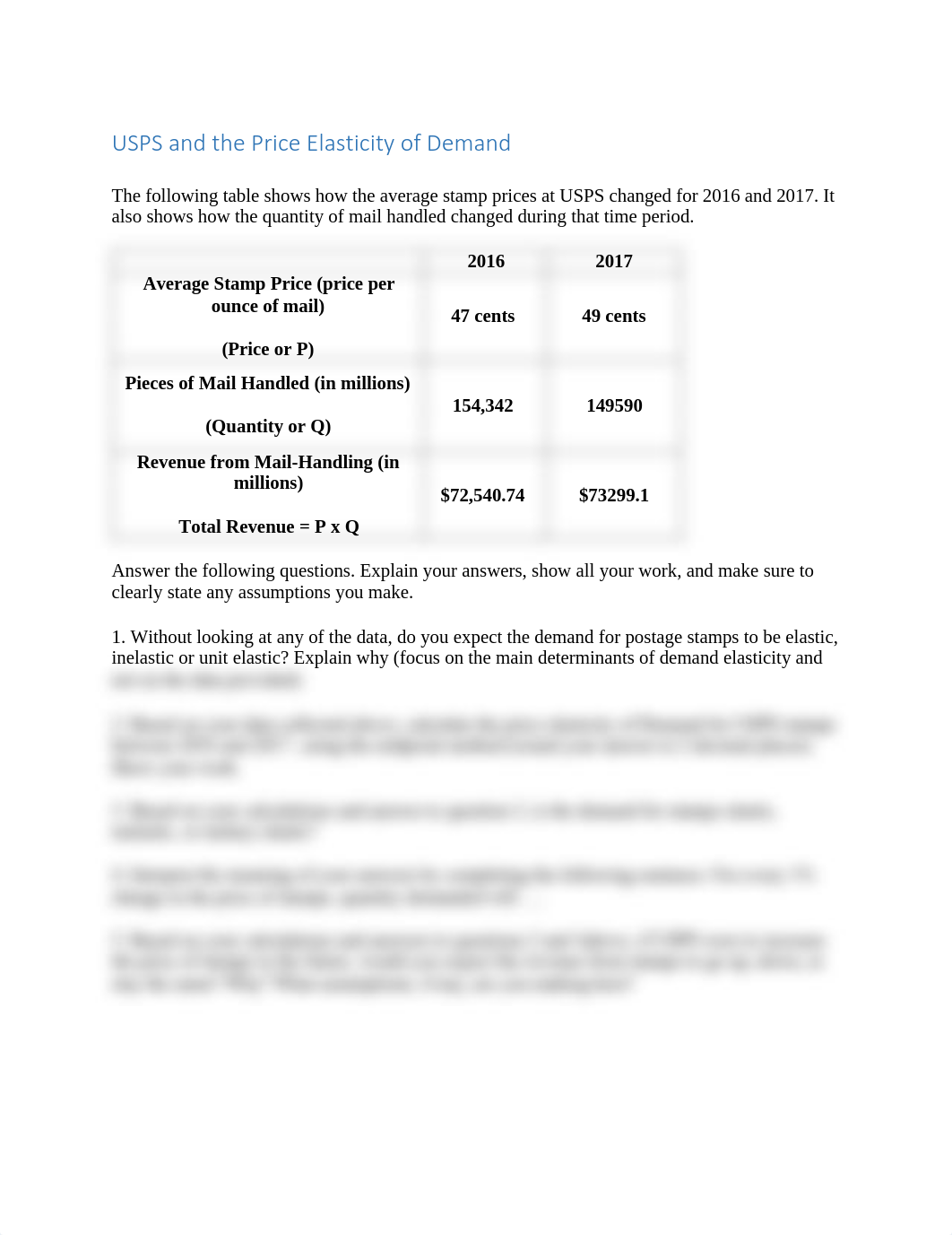 Econ 201 Project - USPS and the Price Elasticity of Demand (NEW) (1).pdf_d99yj4fpoz4_page1