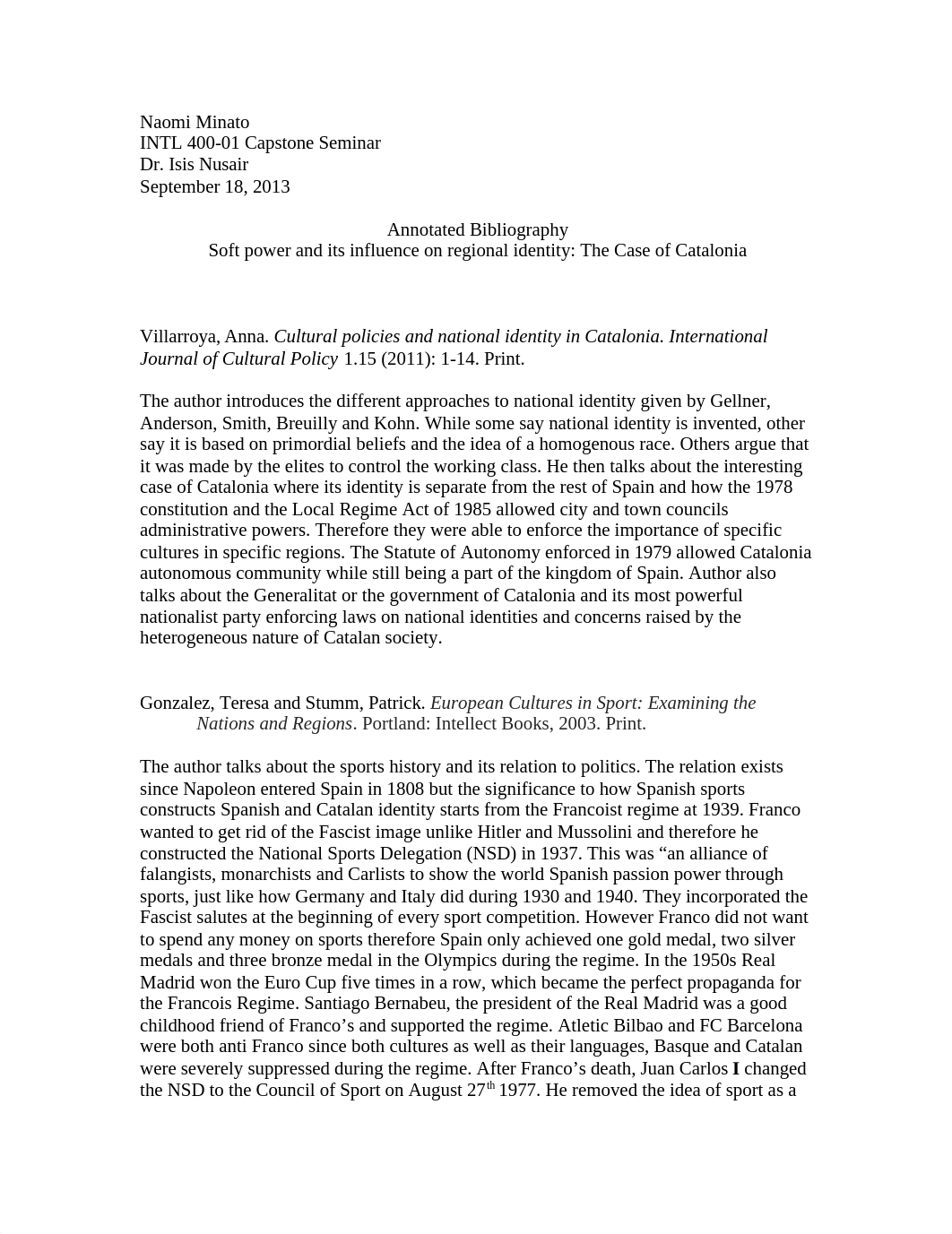 Annotated Bibliography Soft power and its influence on regional identity: The Case of Catalonia_d9a9odn7jgw_page1