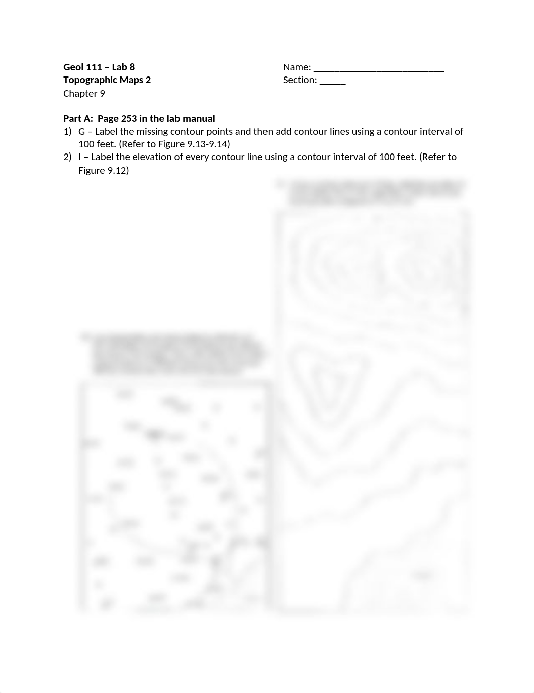 Geol 111 - Lab 8 - Topographic Maps 2.docx_d9ae5kt45tj_page1