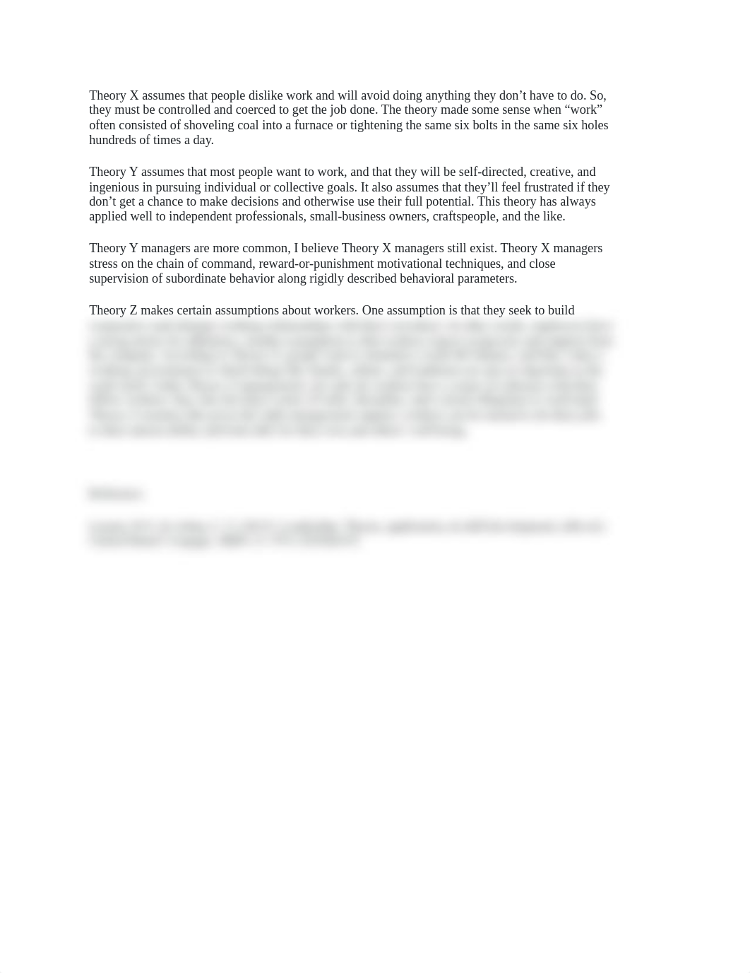 McGregor published Theory X and Theory Y over 30 years ago. So we still have X managers.docx_d9afxdf1v0w_page1