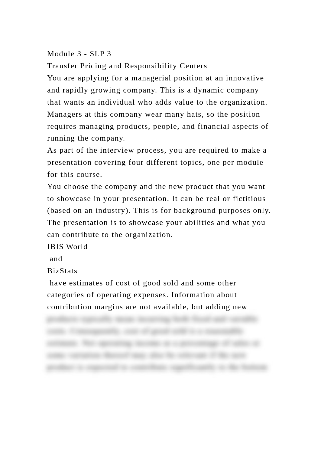 Module 3 - SLP 3Transfer Pricing and Responsibility CentersYou a.docx_d9ag5c9txb5_page2