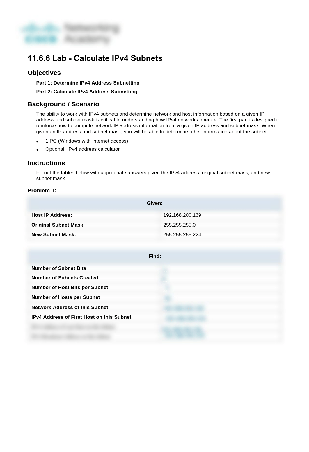 11.6.6 Lab - Calculate IPv4 Subnets (1).pdf_d9ak7b73zx3_page1