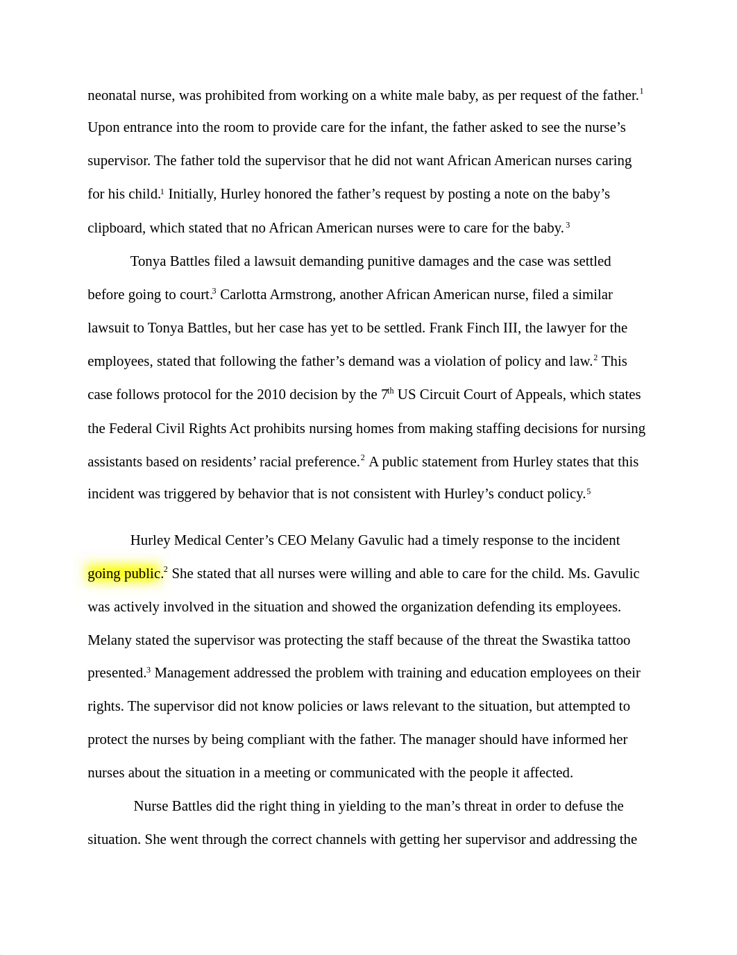 Race Discrimination in Hospital Settings - BUS 329_d9algs06v82_page2