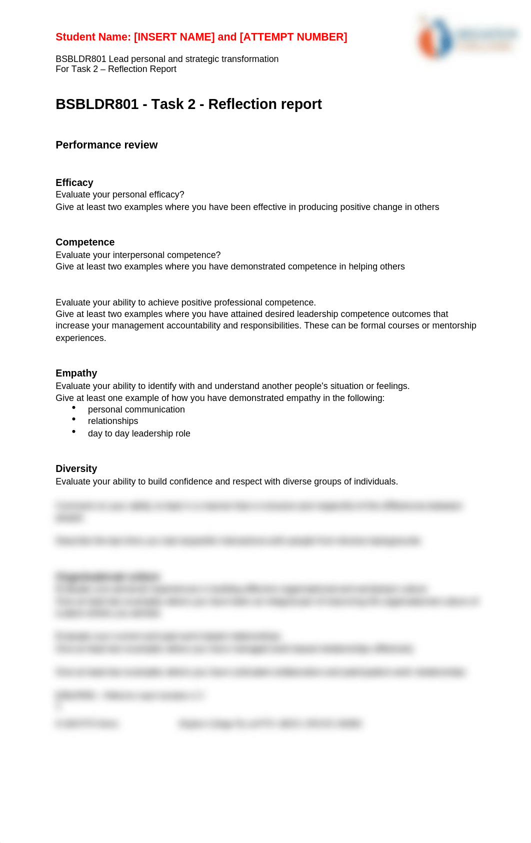 BSBLDR801 AT2 - [Insert Name] Reflection Report Template [attempt no].docx_d9b14jm4hur_page1