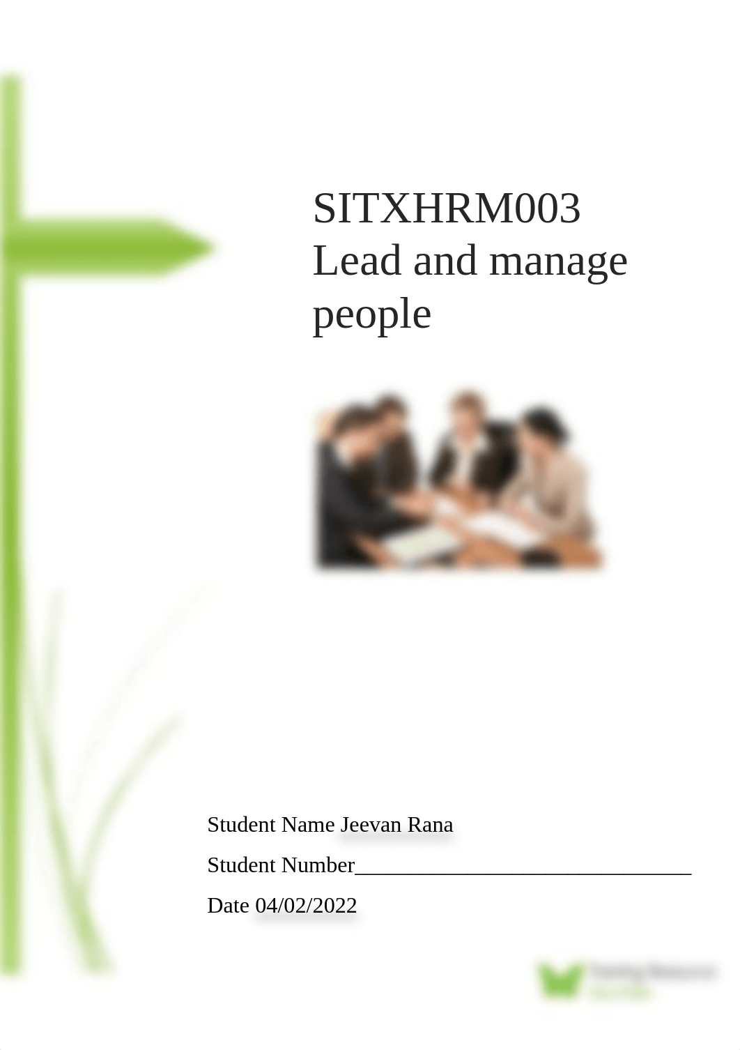 Lead and manage people SITXHRM003- Written Assessment new.docx_d9b99eng0fx_page1