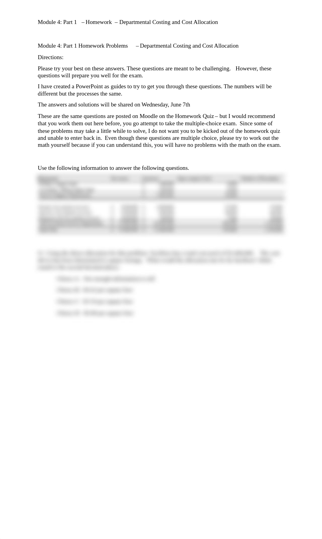 Summer 2023 - Module 4 - Part 1 - Homework - Departmental Costing and Cost Allocation.pdf_d9bcwnz5klv_page1