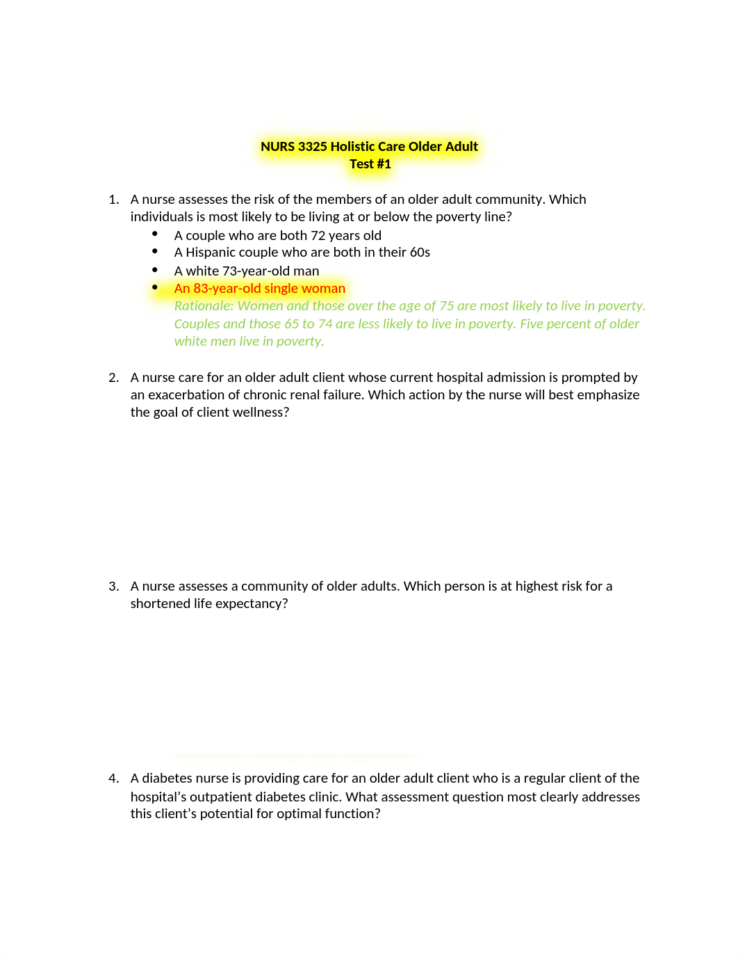 NURS 3325 Holistic Care Older Adult Test 1-5 .docx_d9bm7ifigdm_page1