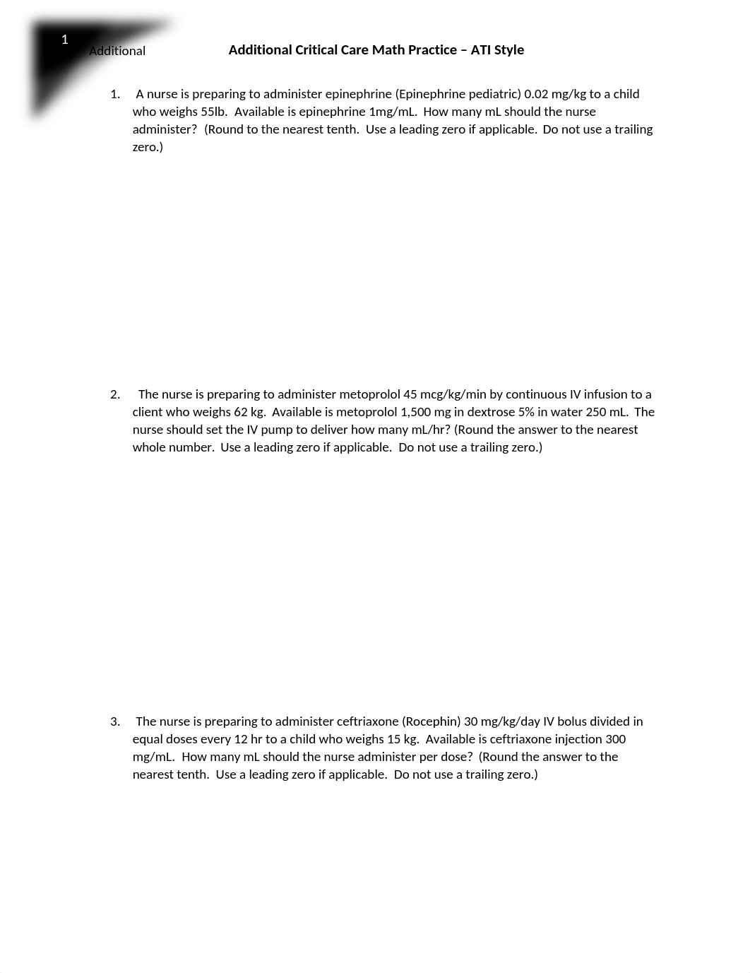 Additional Critical Care Math Practice - ATI Style.docx_d9botpcglux_page1