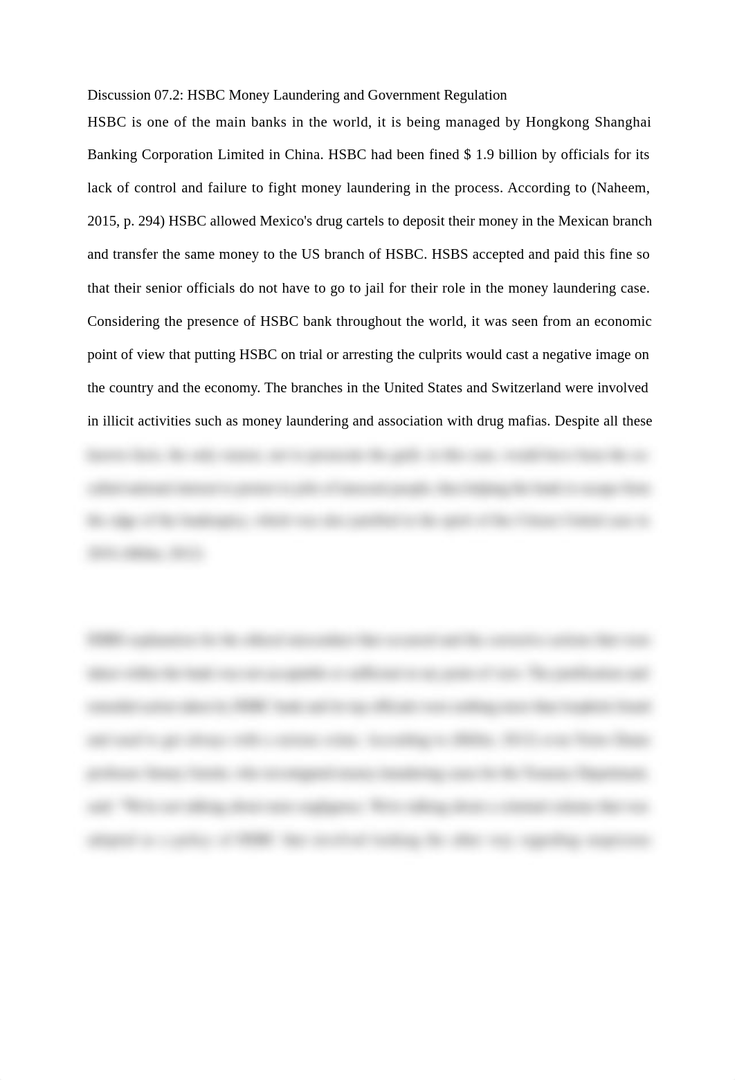 Discussion 07 2 HSBC Money Laundering and Government Regulation.docx_d9bvao0ybw5_page1