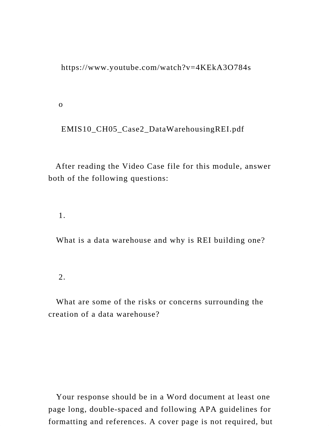 Video Case Assignment Chapter 5, Case 2 Data Warehousing .docx_d9c39t8y1io_page4