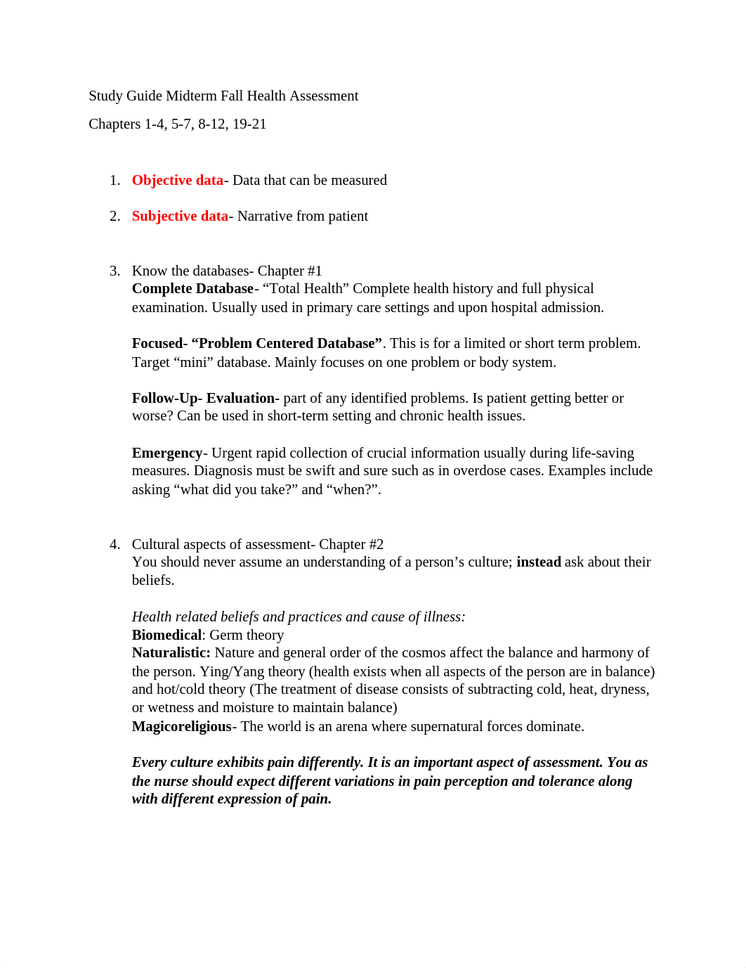 Study Guide Midterm Health Assessment-1.docx_d9cdw9f8gj9_page1