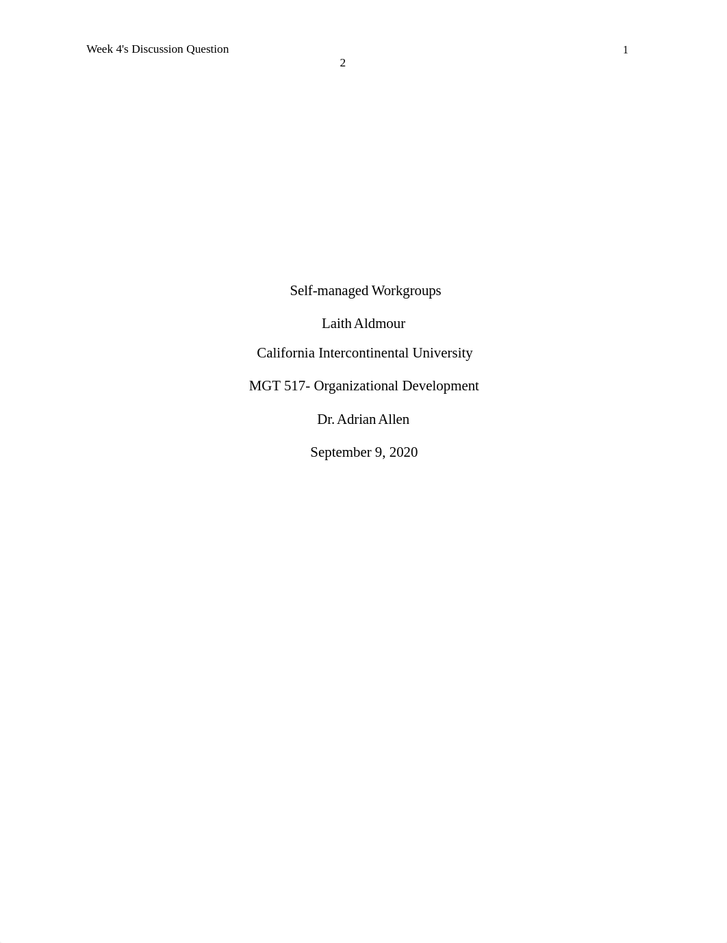 Week 4's Discussion Question-MGT 517-ORGANIZATIONAL DEVELOPMENT-Laith Aldmour .docx_d9ch22rc25y_page1