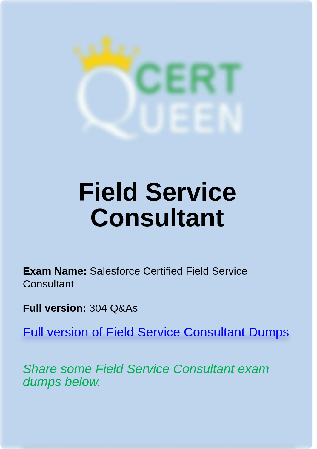 Salesforce Field Service Consultant Exam Dumps.pdf_d9cmuzk5k0d_page1