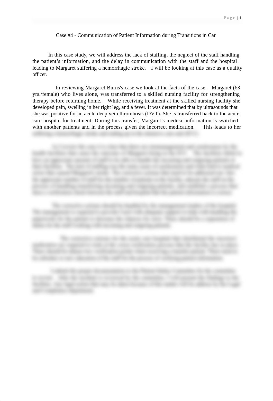 Case Study #Case #4 - Communication of Patient Information during Transitions in Car.docx_d9cooflyy0w_page1