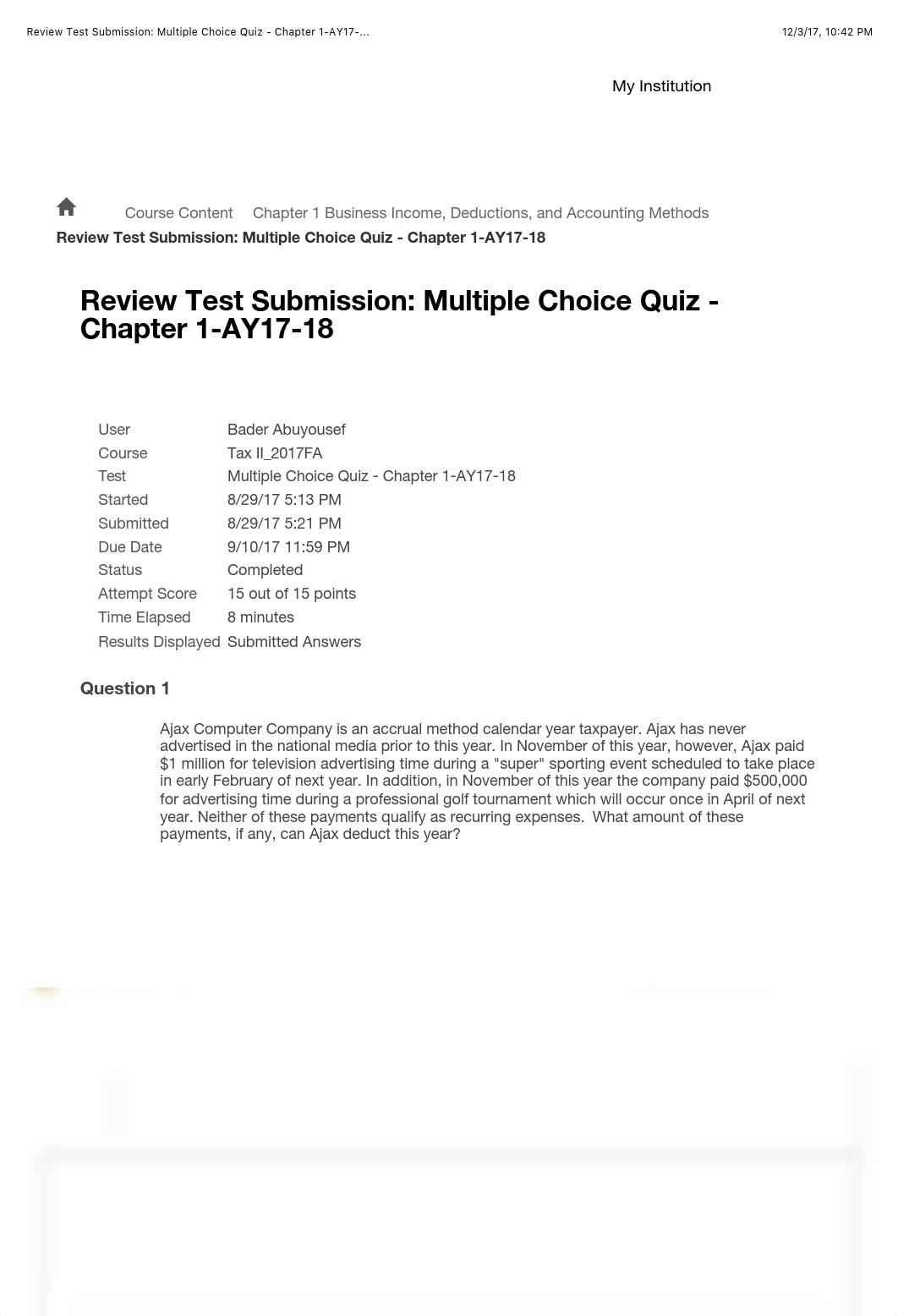 Review Test Submission: Multiple Choice Quiz - Chapter 1-AY17-....pdf_d9dryh5sk5l_page1