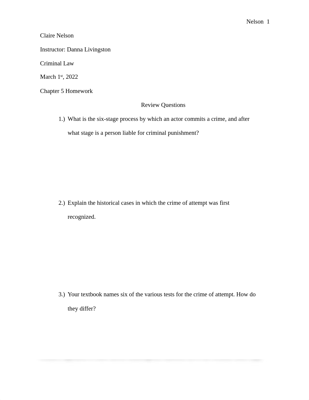 Criminal Law Chapter 5 Assignment.docx_d9dx1iwy8yo_page1