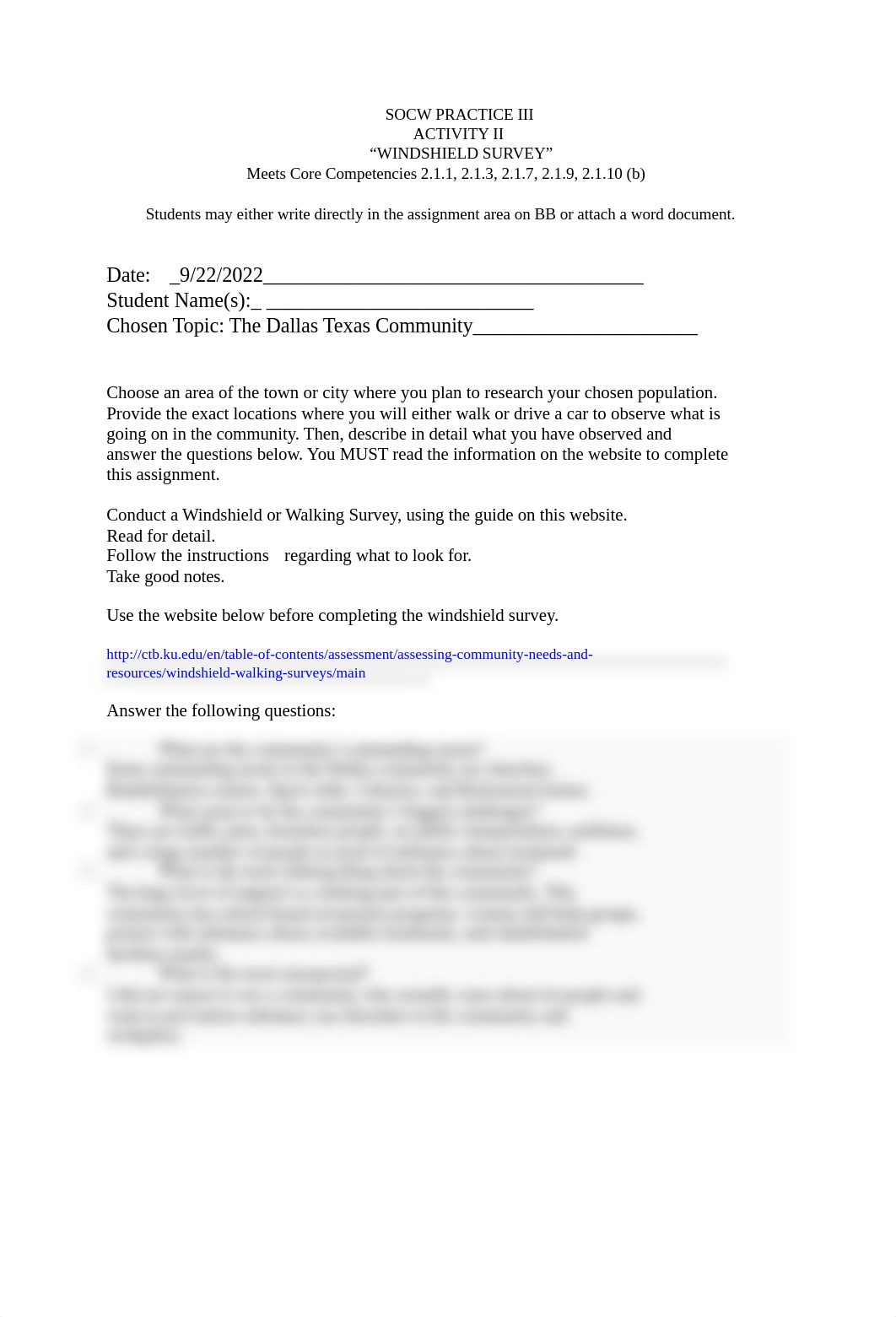 ACTIVITY II Windshield Survey .docx_d9dyq7x524j_page1