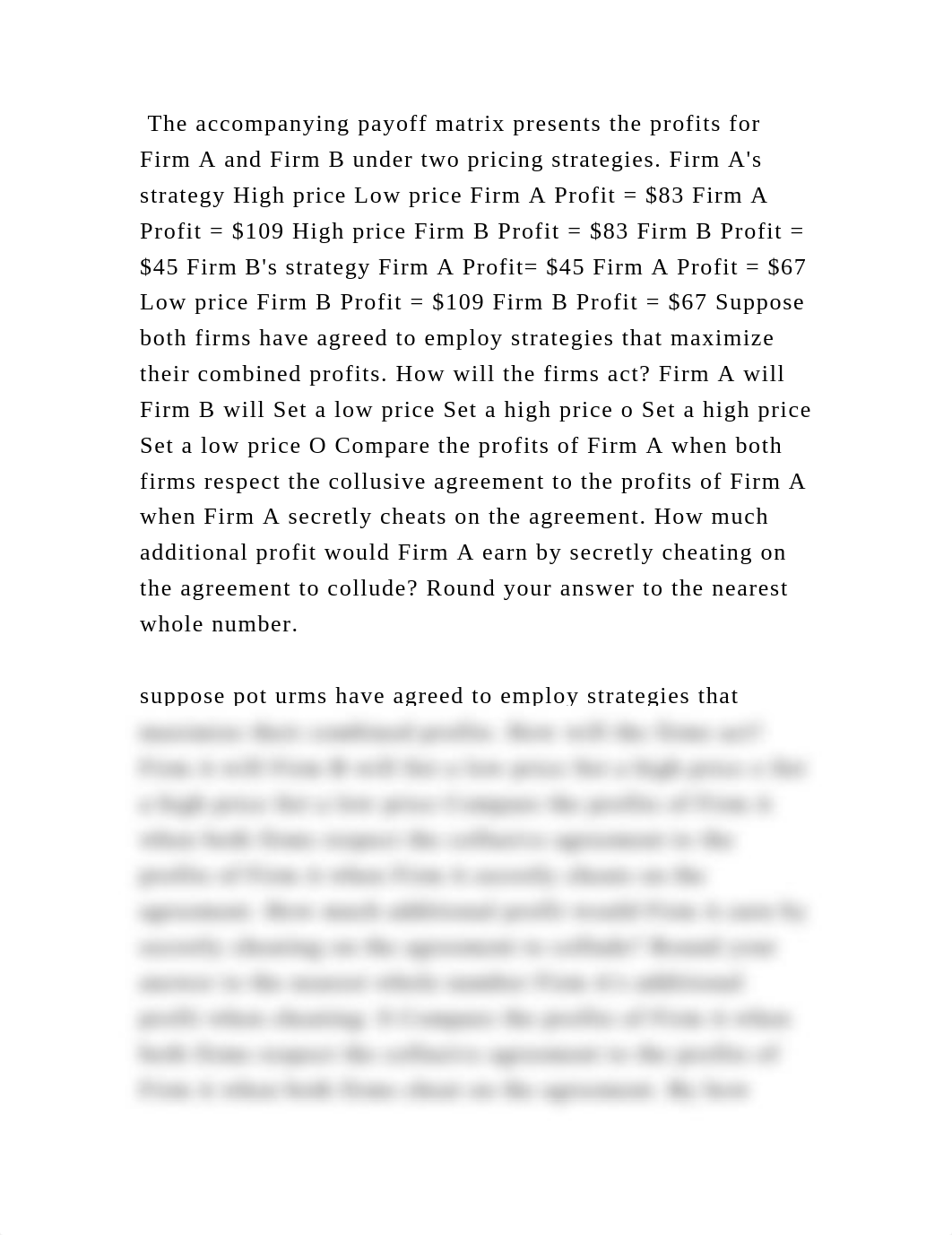 The accompanying payoff matrix presents the profits for Firm A and Fi.docx_d9dzd6s0lkl_page2