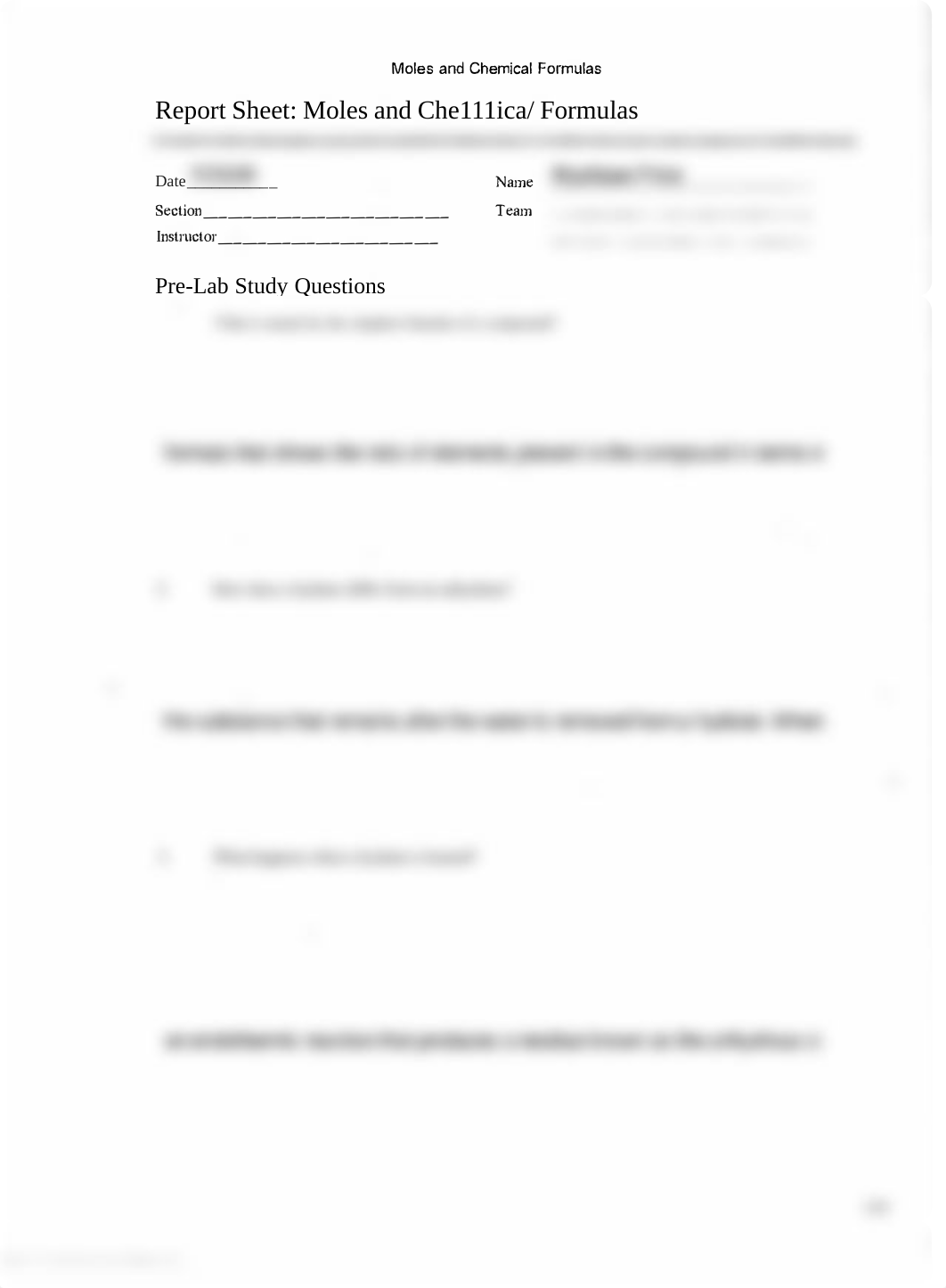 Pre Lab 7 Activity - Moles and Chemical Formulas fillable pdf.pdf_d9e2kfwyh37_page1