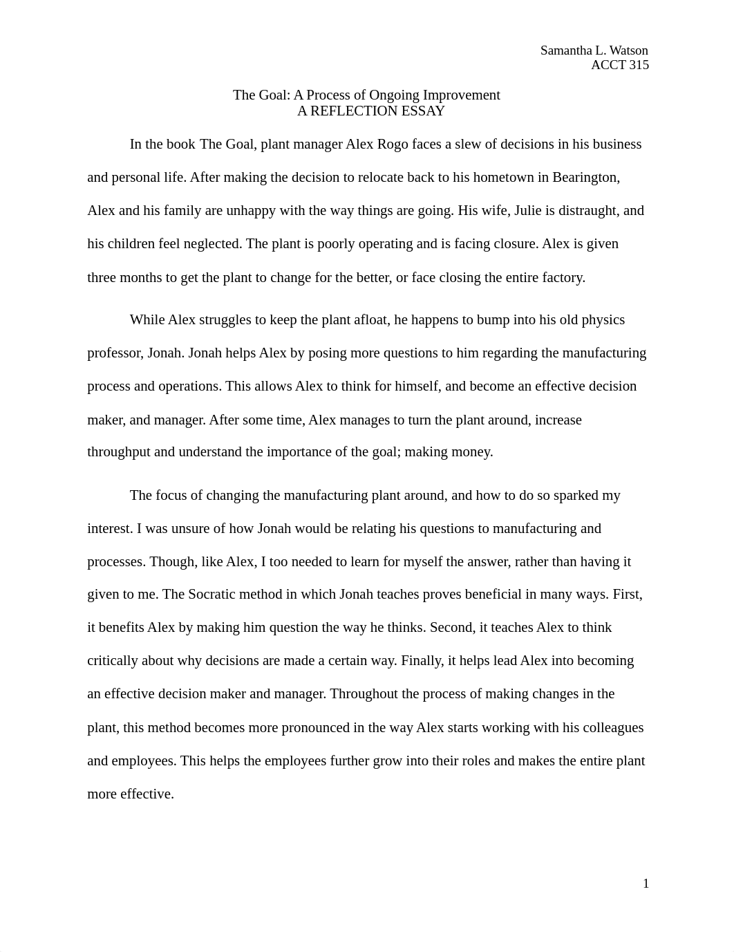 The Goal - Reflection Essay.docx_d9edji5z3ok_page1