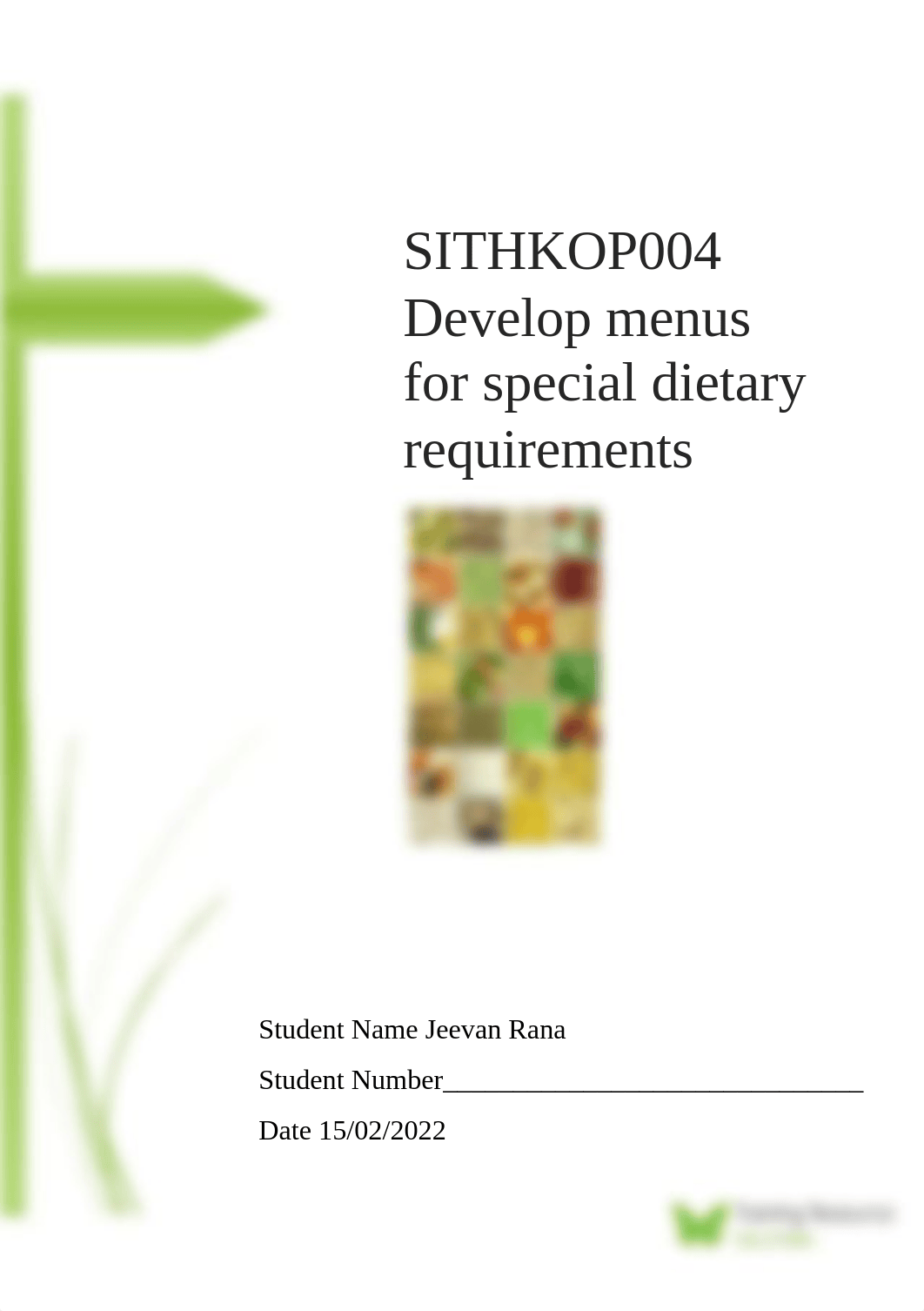 Develop menus for special dietary requirements SITHKOP004 - Written Assessment new.docx_d9eirl8oivx_page1