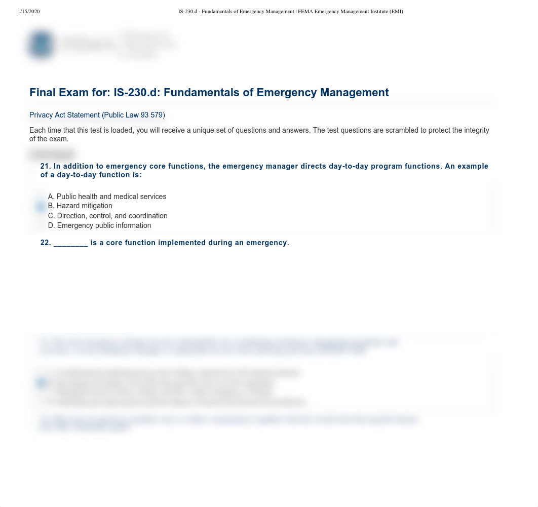 IS-230.d - Fundamentals of Emergency Management _ FEMA Emergency Management Institute (EMI) 3.pdf_d9ejfap3oq6_page1