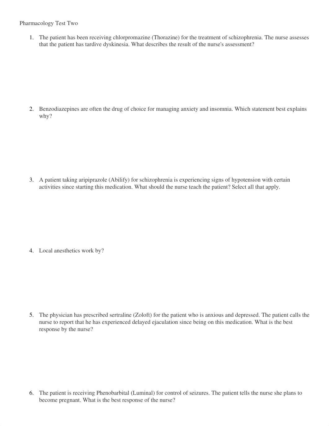 Pharmacology Test Two Ansers.docx_d9emn9tz7h7_page1