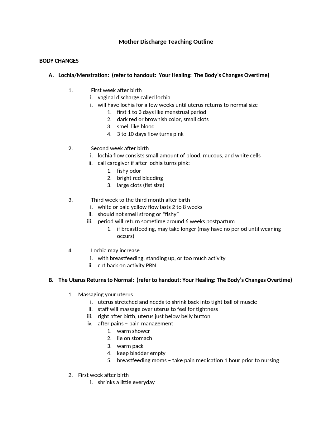 Mother Discharge Teaching Outline.docx_d9fgxzpnhwa_page1