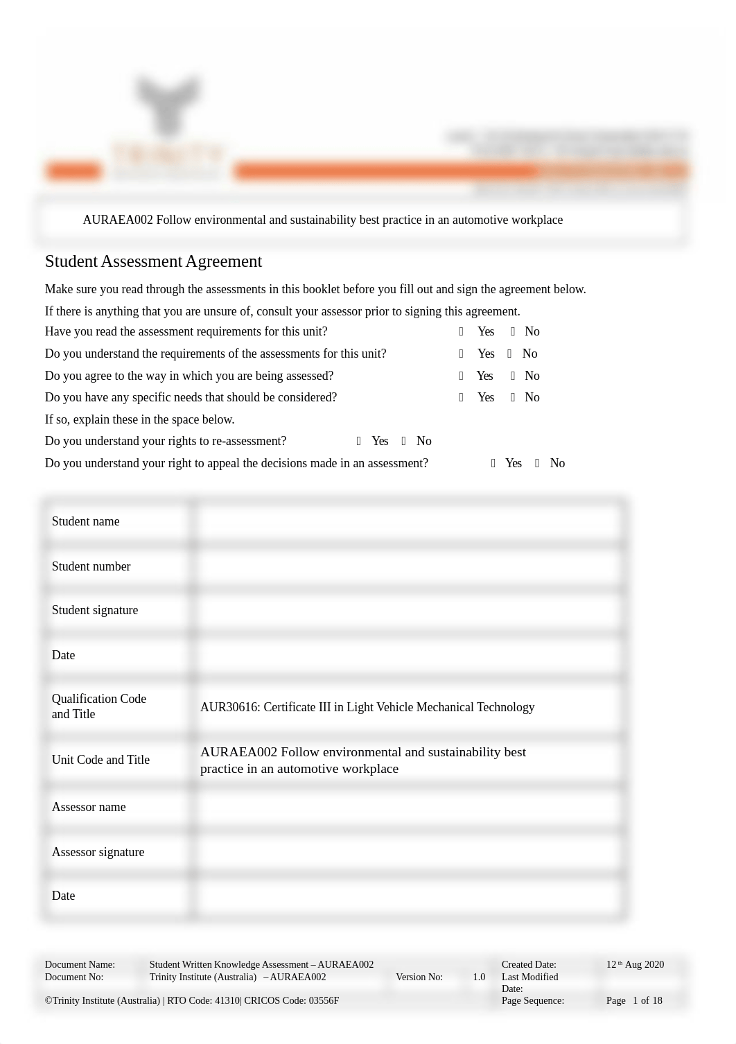 AURAEA002_Assessment 1_Written Knowledge Question.docx_d9fhejzlc9g_page1