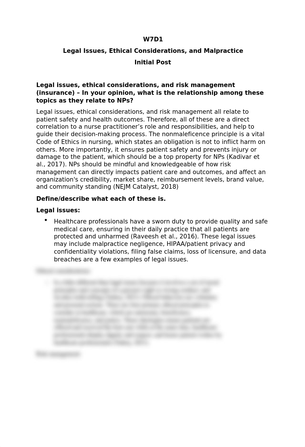 W7D1 Legal Issues, Ethical Considerations and Risk Management Initial Post.docx_d9fymh4mwxn_page1