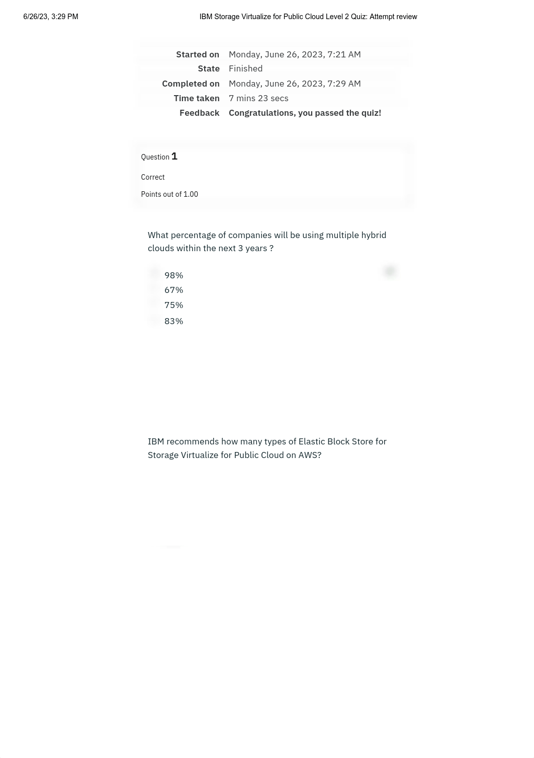 IBM Storage Virtualize for Public Cloud Level 2 Quiz_ Attempt review.pdf_d9grxuhu8h3_page1