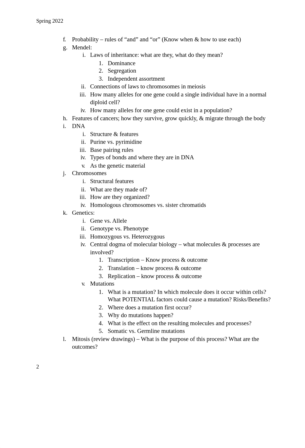 BIOL 151 Final Exam Study Guide.docx_d9gvtglhp16_page2