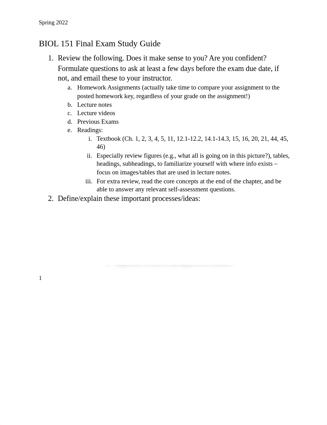 BIOL 151 Final Exam Study Guide.docx_d9gvtglhp16_page1