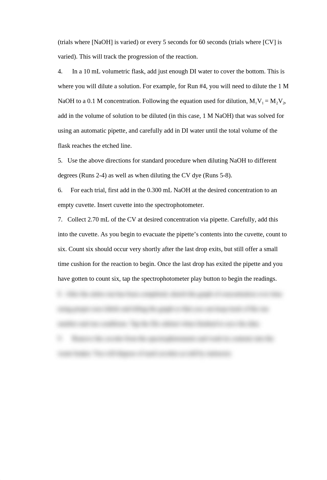 Lab Report, Kinetics of Crystal Violet Hydrolysis.docx_d9gw0dggesa_page2