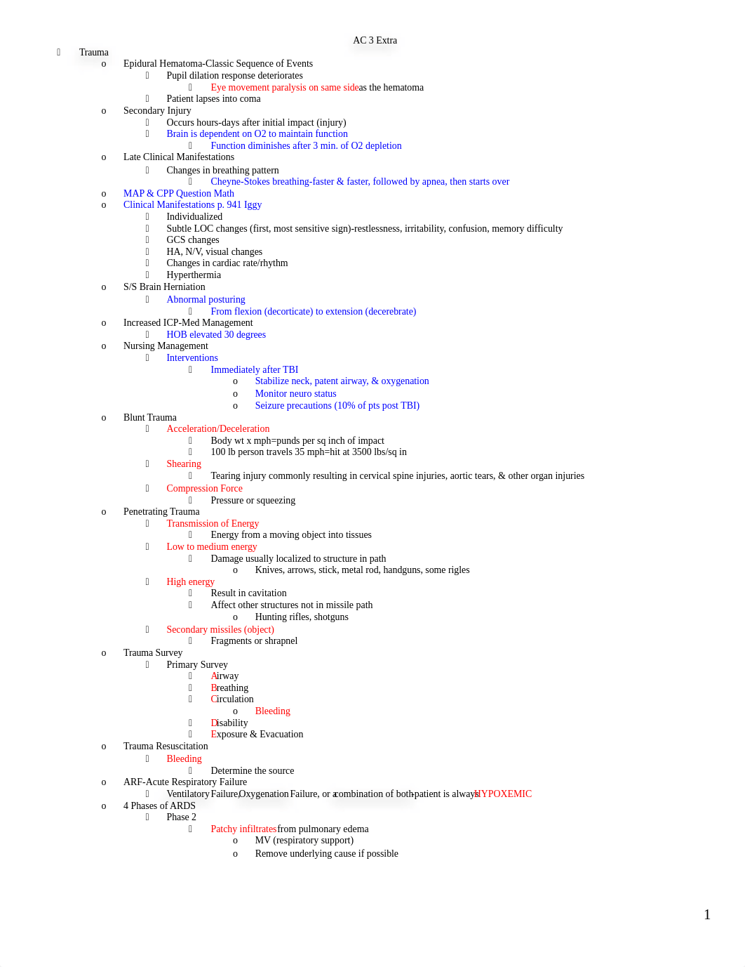 Acute Care - Extra Stuff - Exam 3 .docx_d9h5zrs6b0q_page1