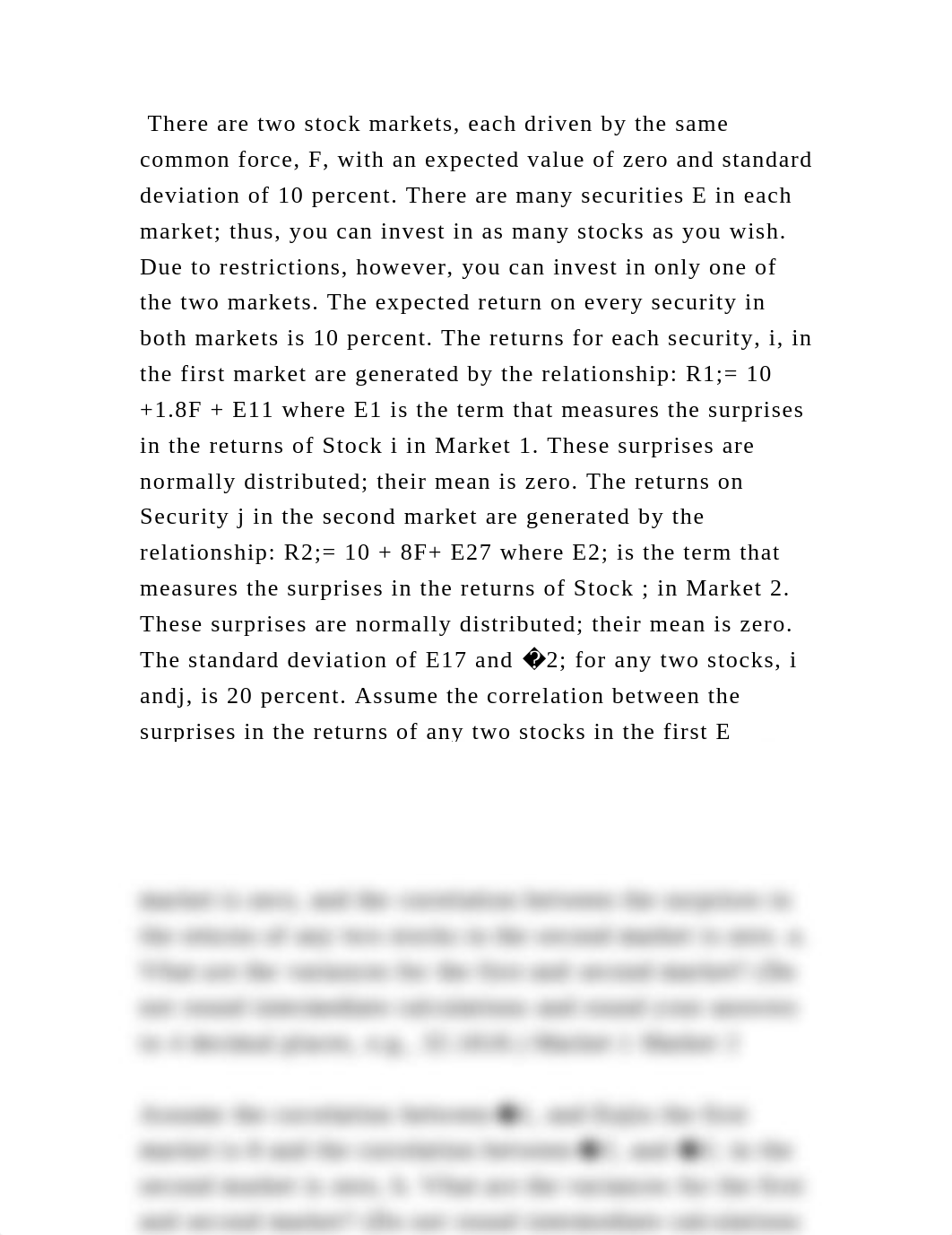 There are two stock markets, each driven by the same common force, F,.docx_d9hg14vwhjq_page2