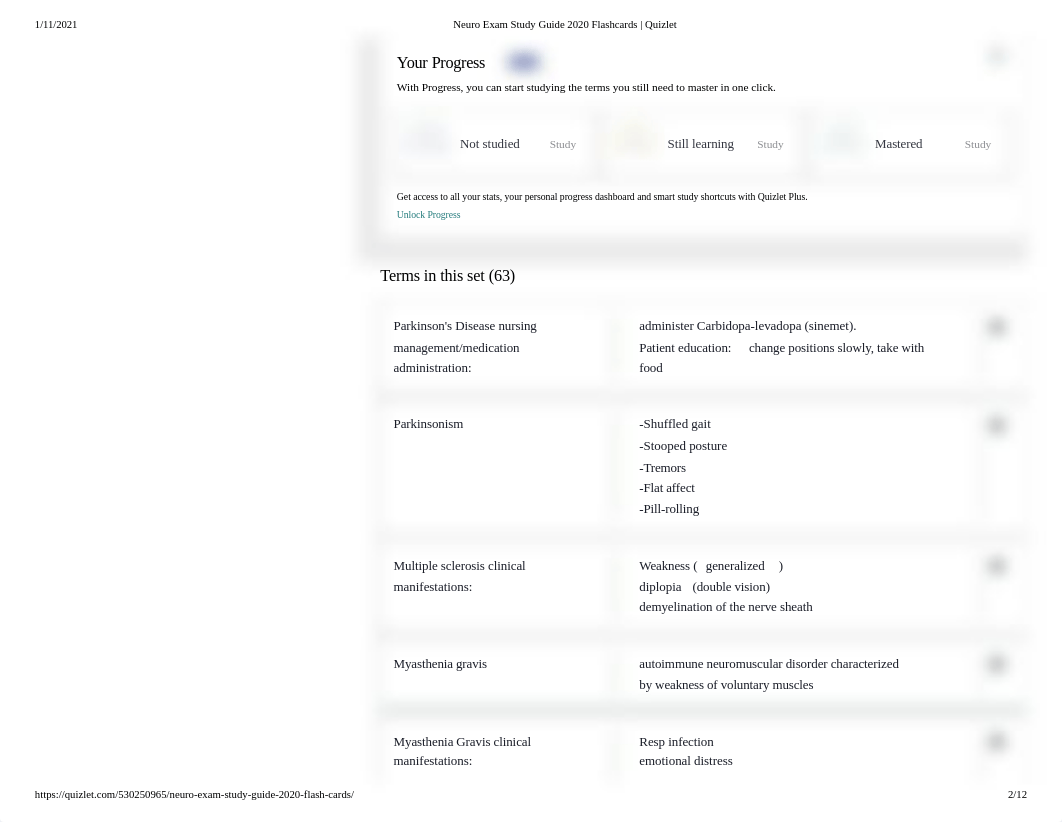 Neuro Exam Study Guide 2020 Flashcards _ Quizlet.pdf_d9hj26vln4z_page2