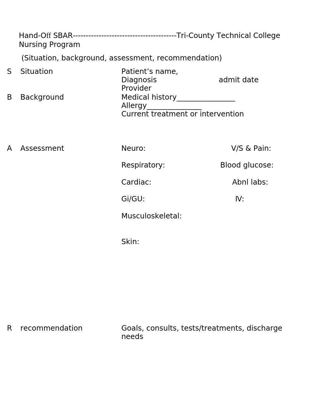 SBAR HAND OFF Report Sheet (1).docx_d9ho47x611f_page1