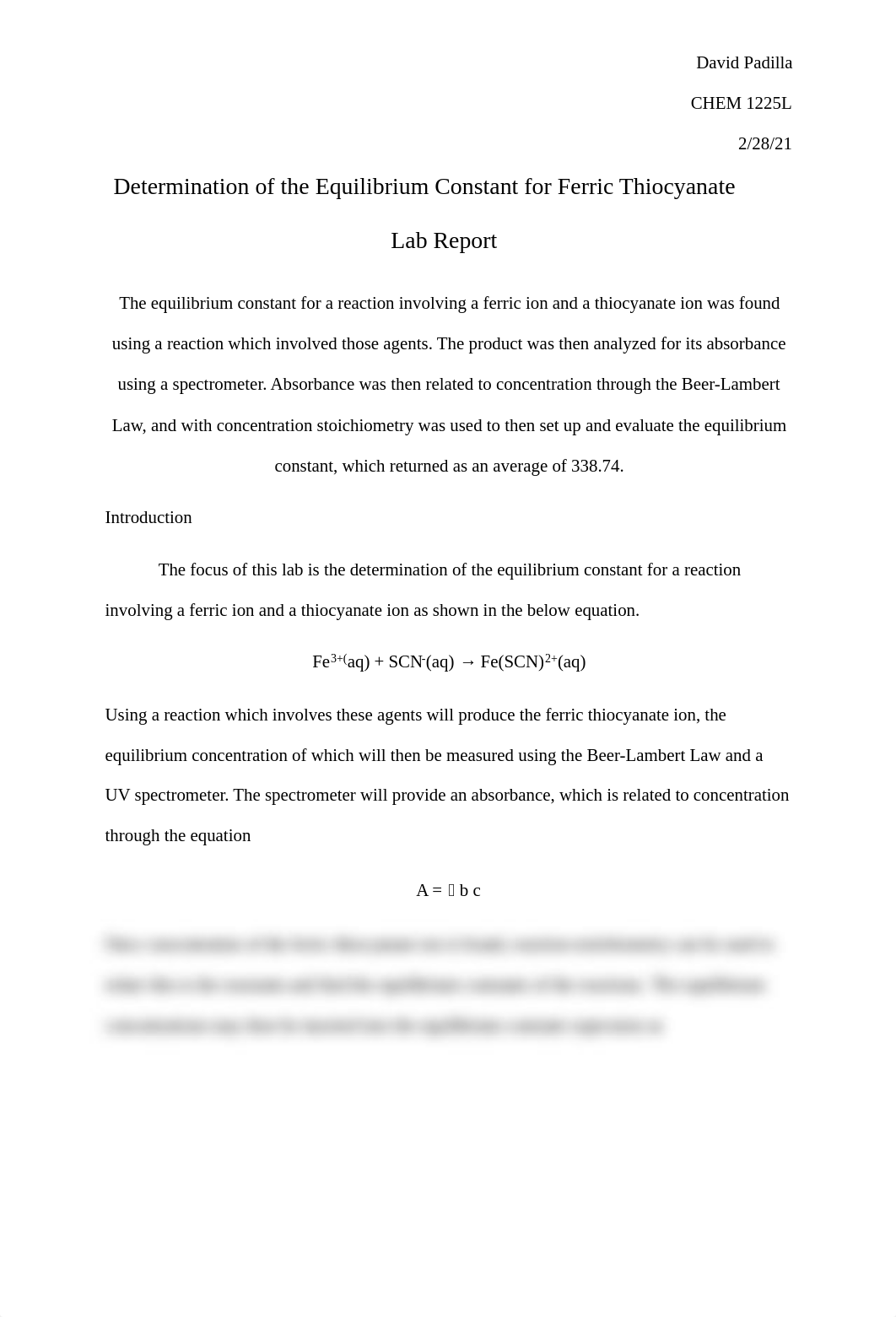 Determination of the Equilibrium Constant for Ferric Thiocyanate Lab Report-converted.pdf_d9hw0l0cmum_page1